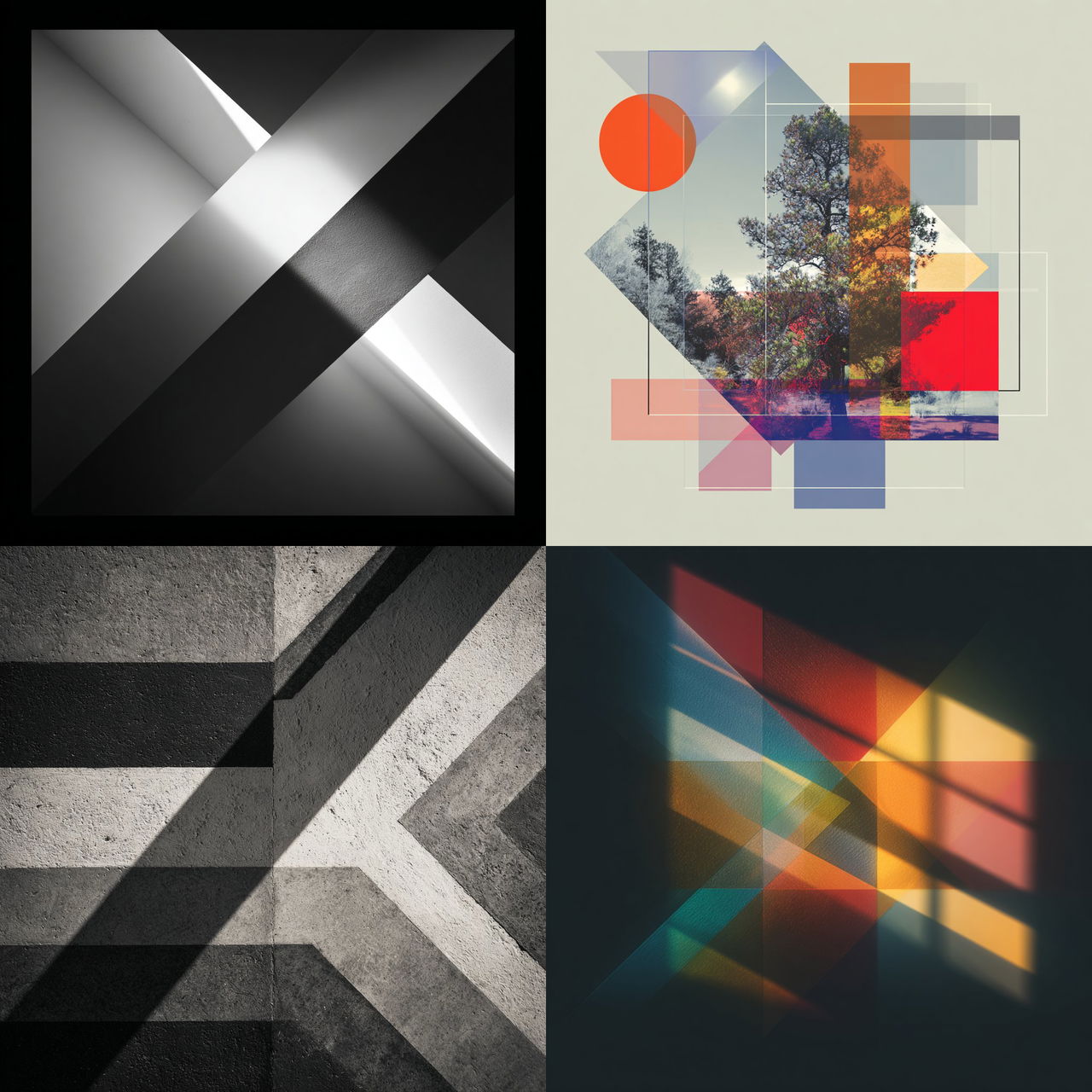 Diagonal composition style, Midjourney V7, render 1 of 4