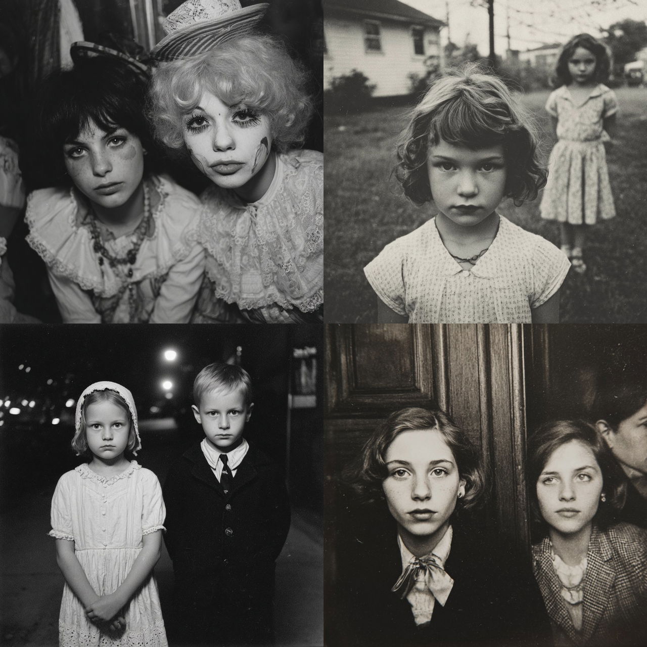Diane Arbus style, Midjourney V7, render 1 of 4