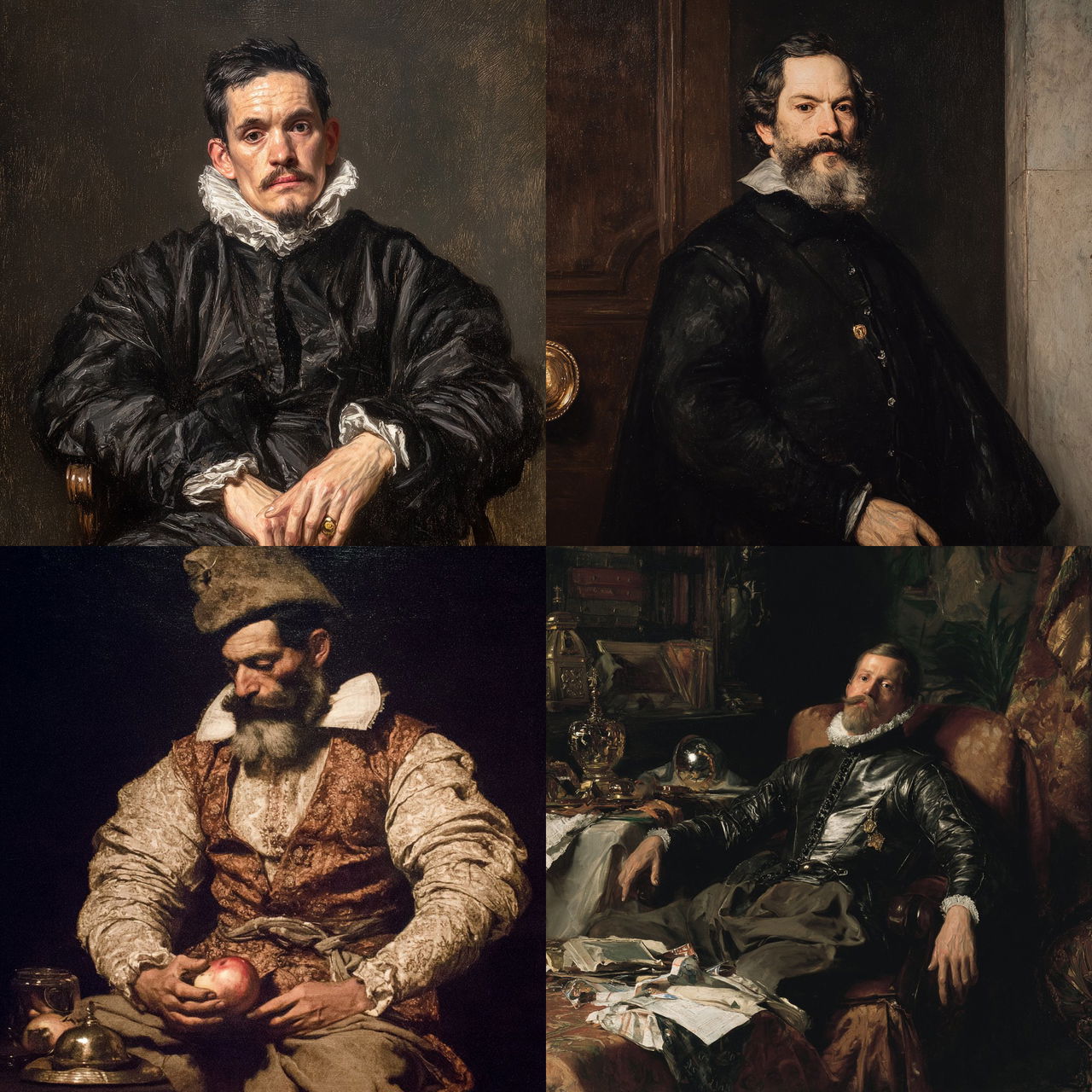 Diego Velazquez style, Midjourney V7, render 1 of 4