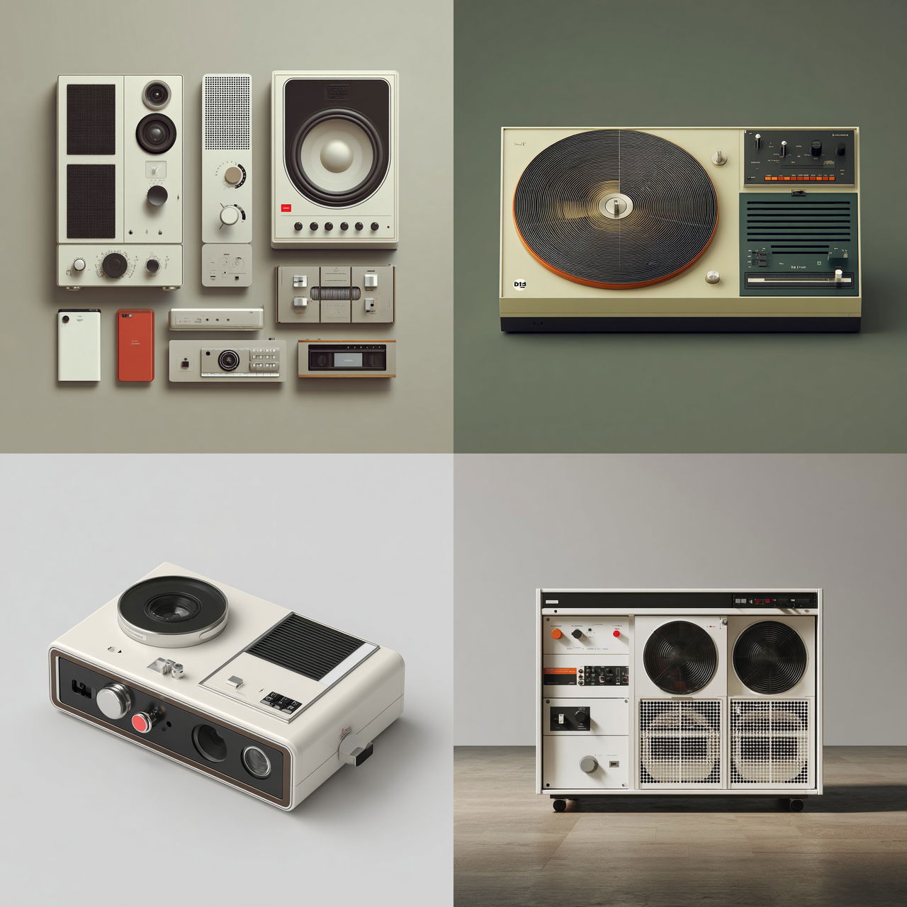 Dieter Rams style, Midjourney V7, render 1 of 4