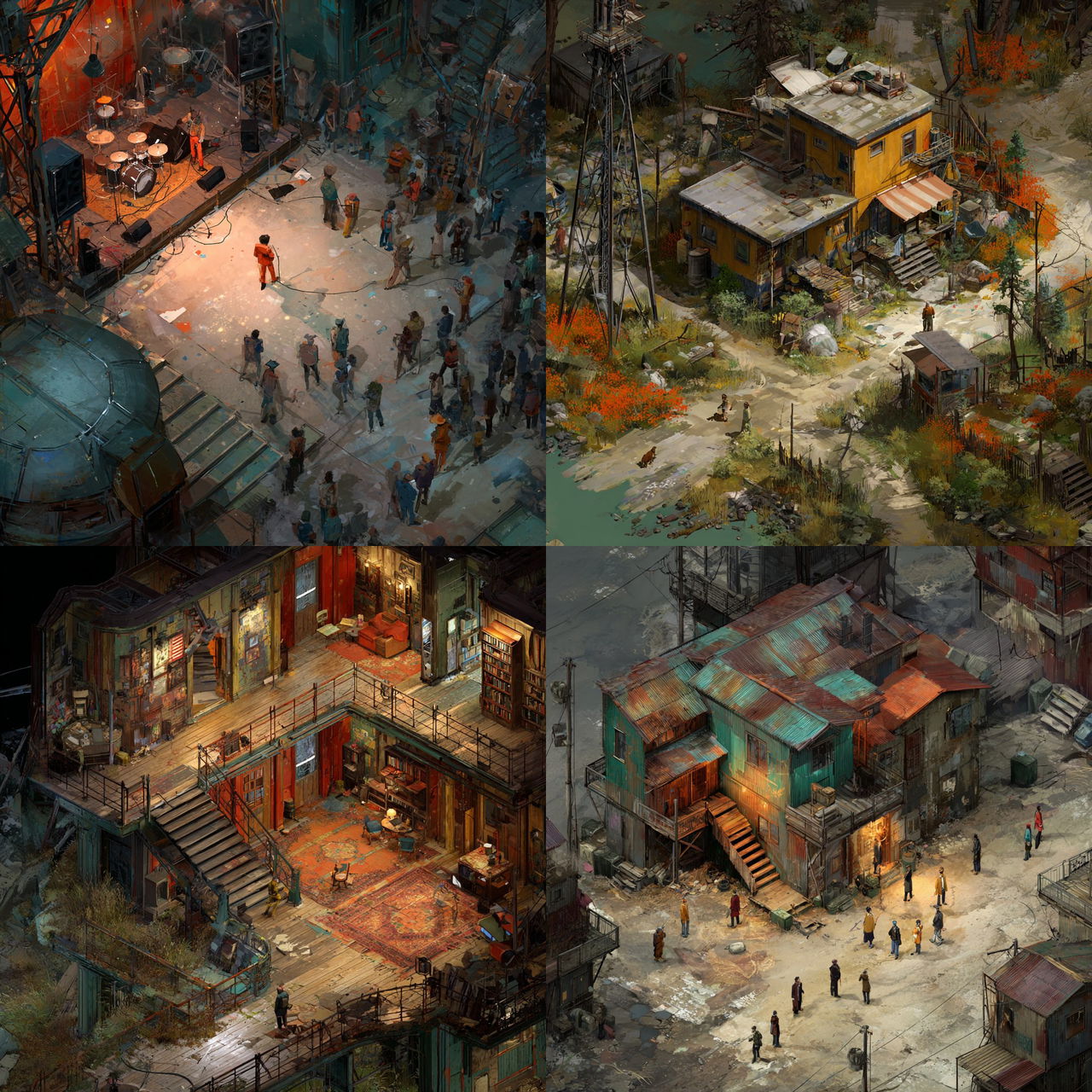 Disco Elysium style, Midjourney V7, render 1 of 4