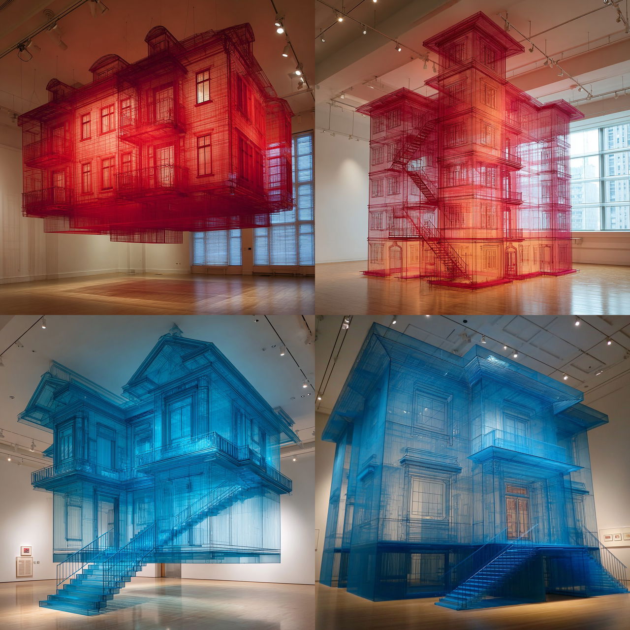 Do Ho Suh style, Midjourney V7, render 1 of 4