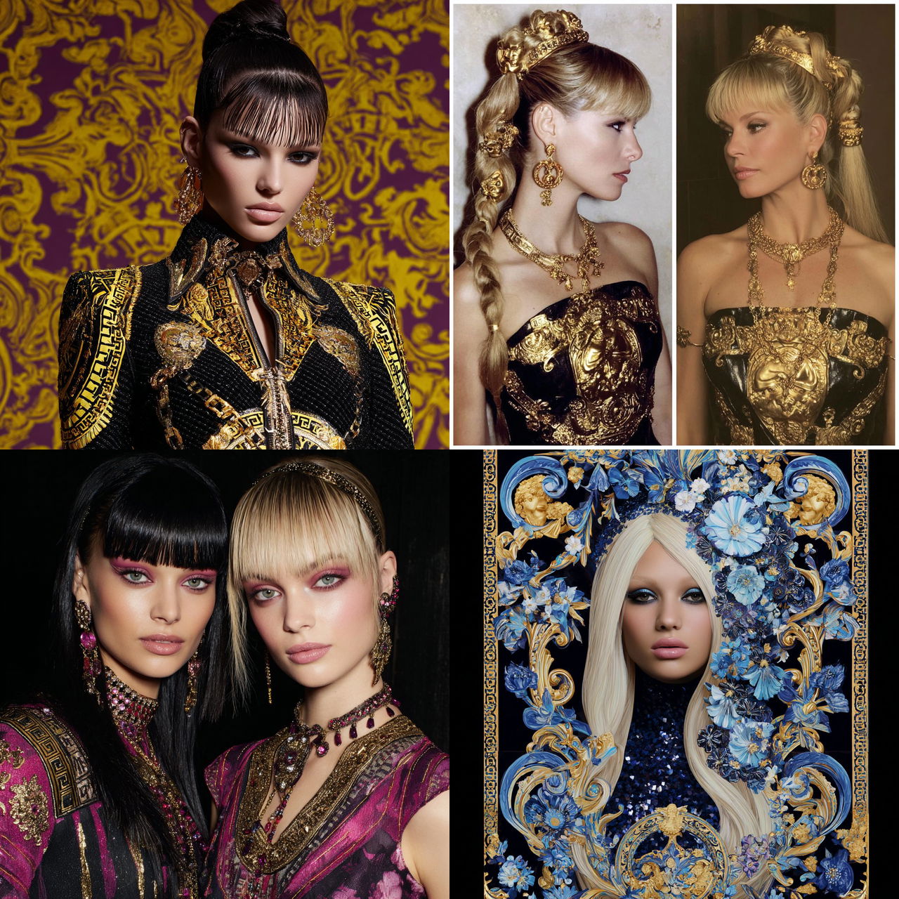 Donatella Versace style, Midjourney V7, render 1 of 4