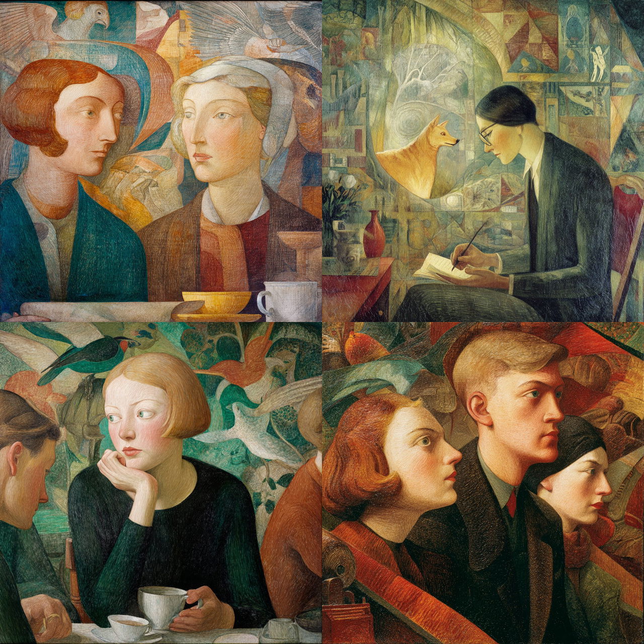 Dora Carrington style, Midjourney V7, render 1 of 4