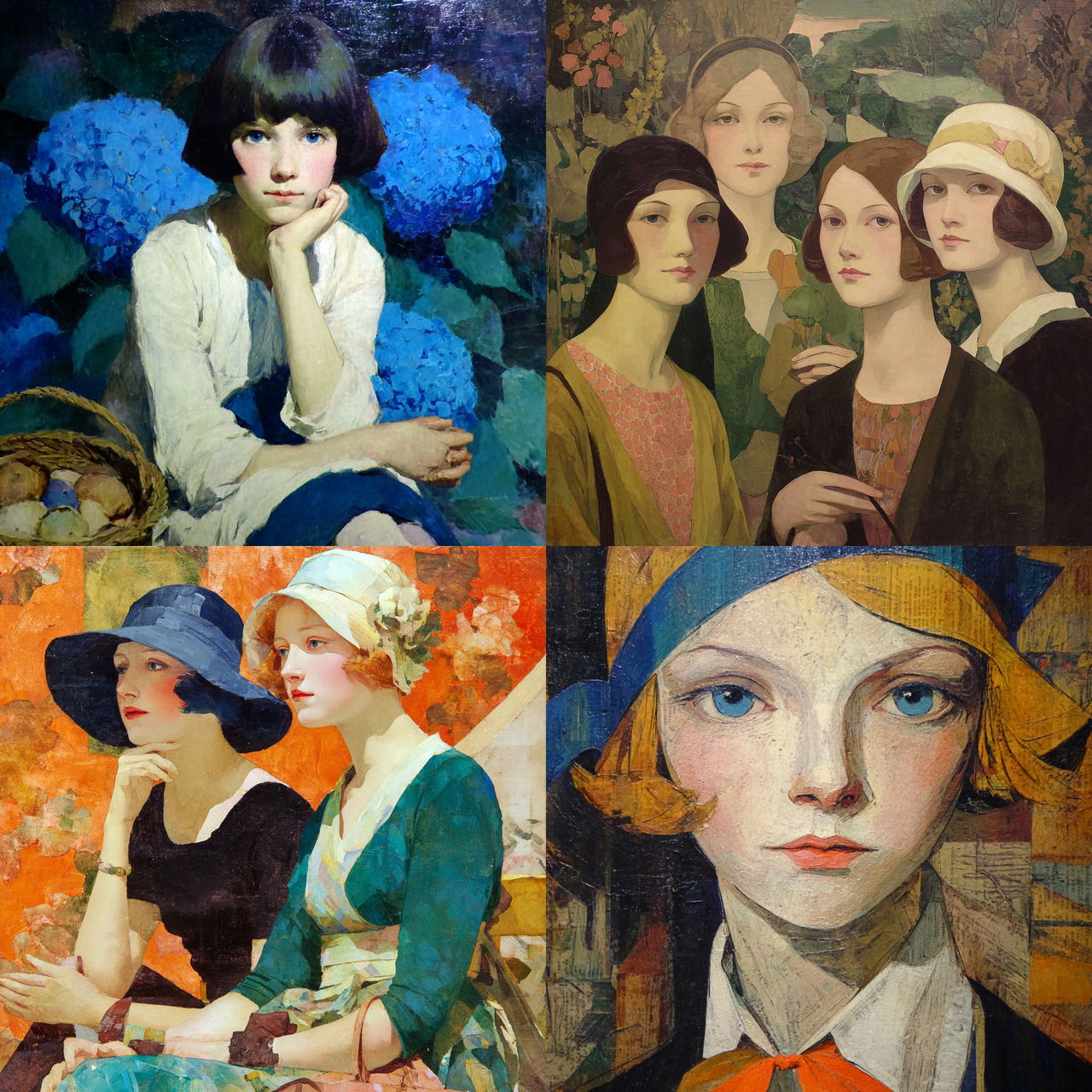 Dorothy Johnstone style, Midjourney V7, render 1 of 4