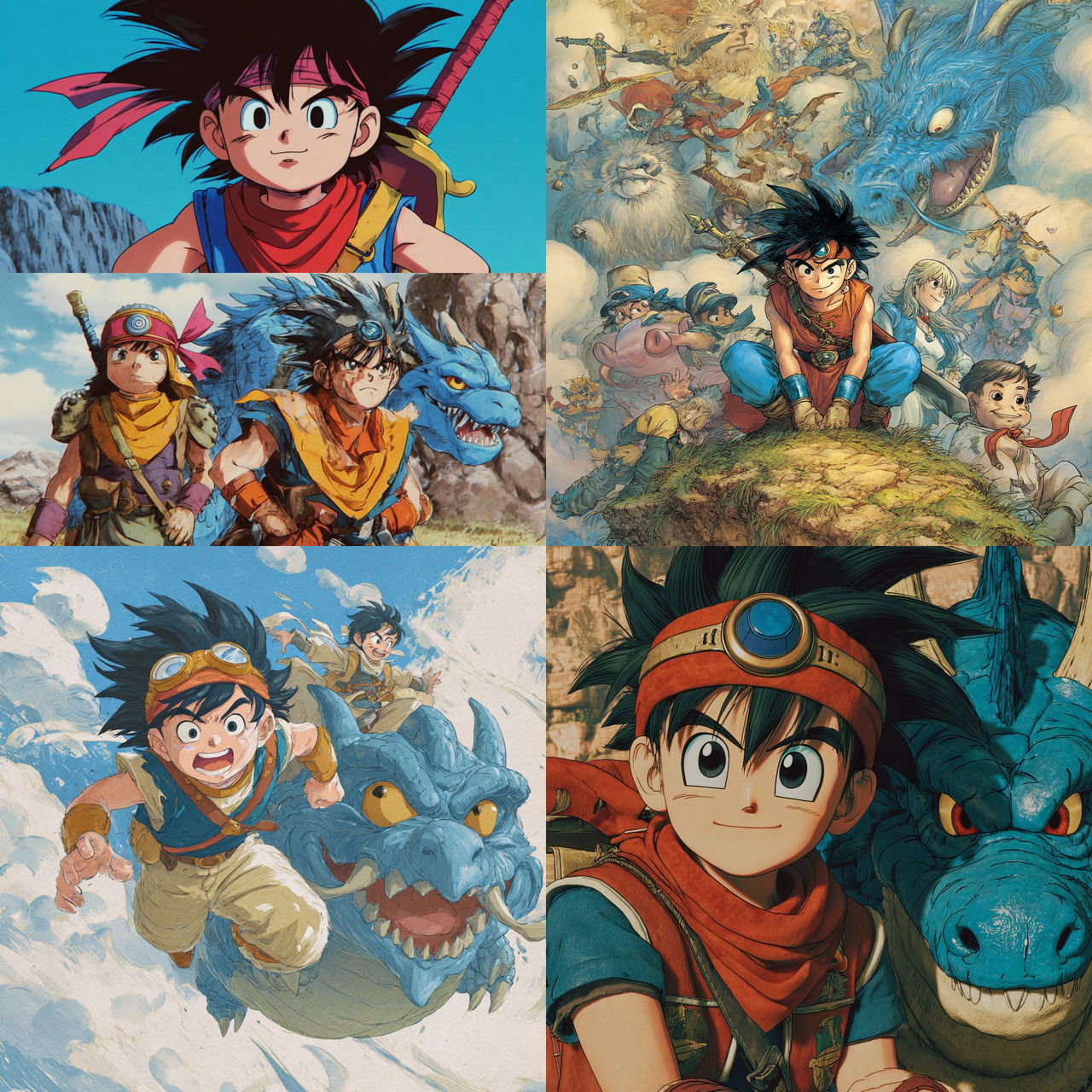 Dragon Quest: The Adventure of Dai style, Midjourney V7, render 1 of 4