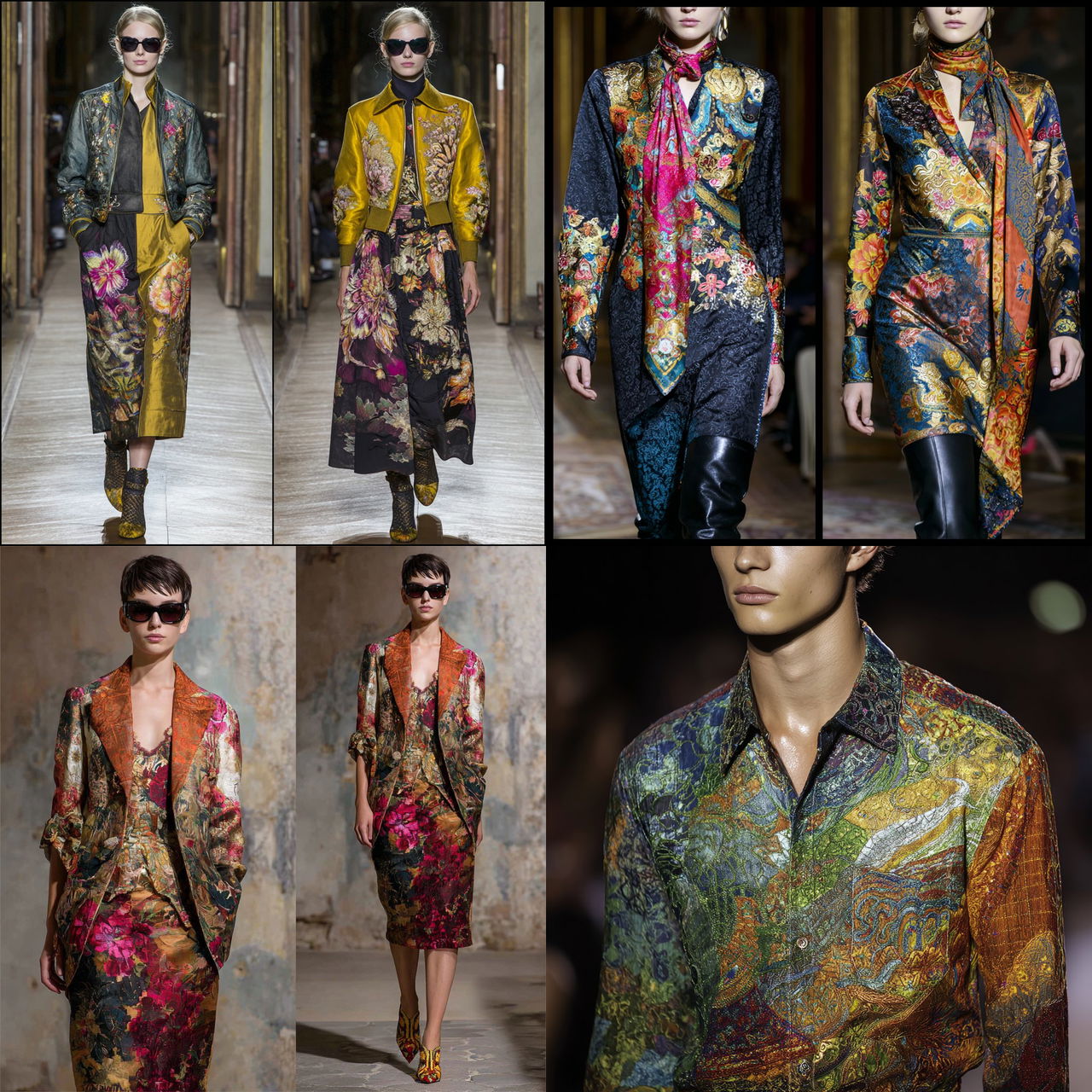 Dries van Noten style, Midjourney V7, render 1 of 4