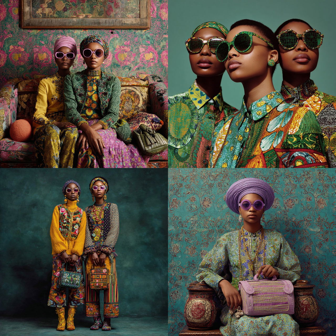 Duro Olowu style, Midjourney V7, render 1 of 4