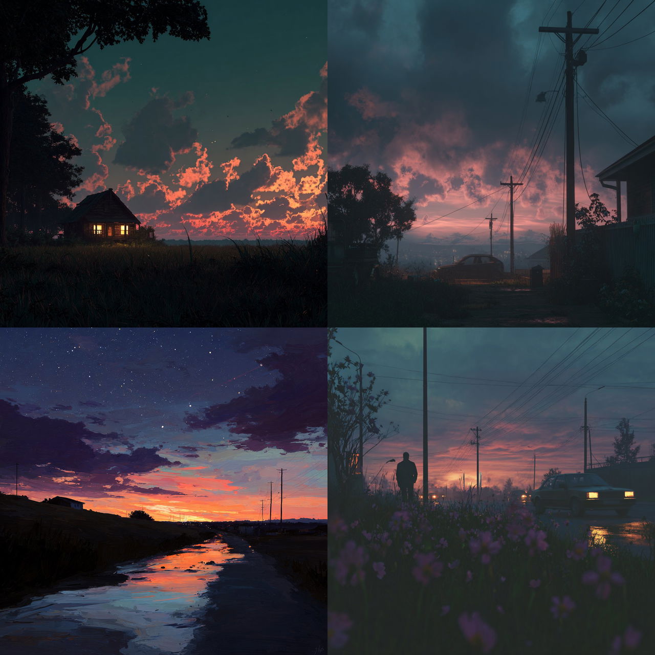Dusk style, Midjourney V7, render 1 of 4