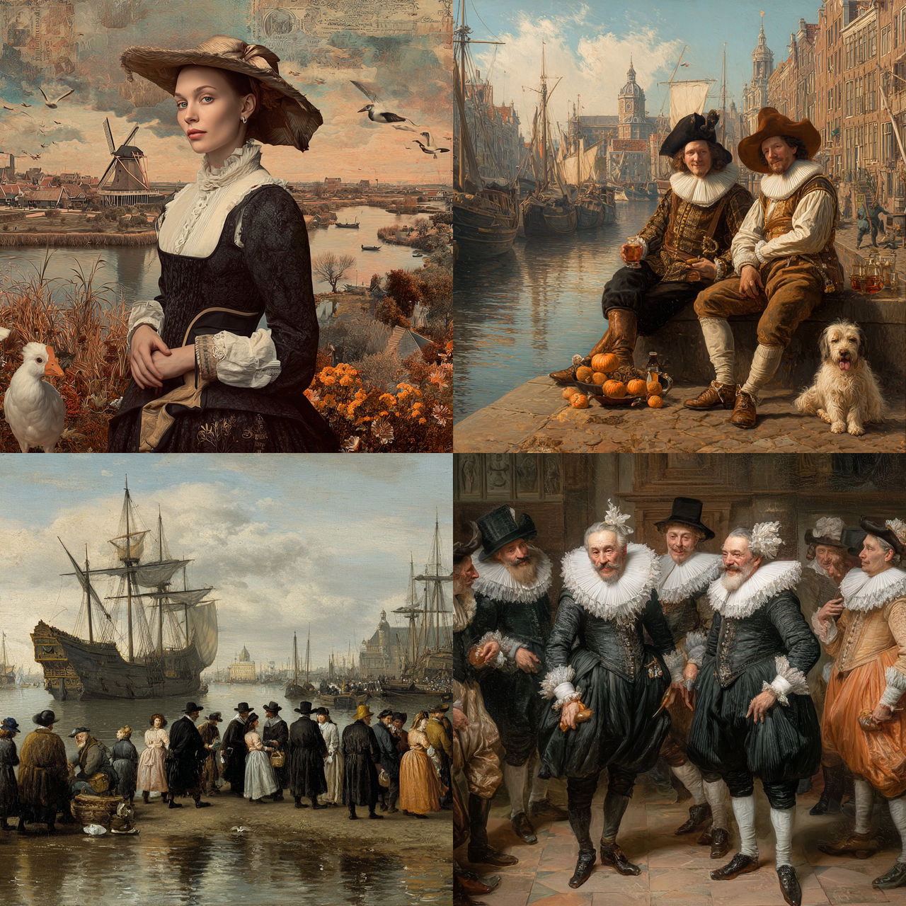 Dutch Golden Age style, Midjourney V7, render 1 of 4