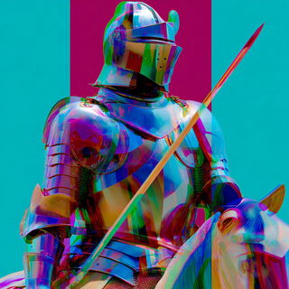 Riftophany style, Midjourney V7: concept art character design of retropunk steam knight