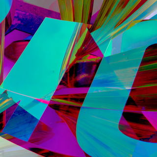 Riftophany style, Midjourney V7: typographic composition with large letters