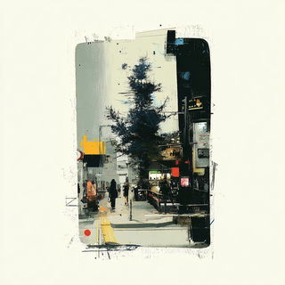 Asphalt Palimpsest style, Midjourney V7: Midlibrary