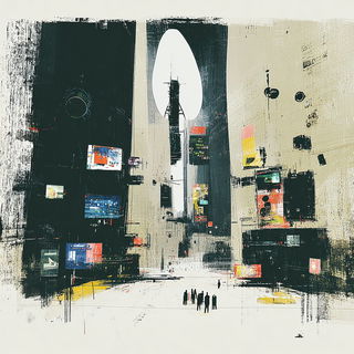 Asphalt Palimpsest style, Midjourney V7: megacity with futuristic bioarchitecture