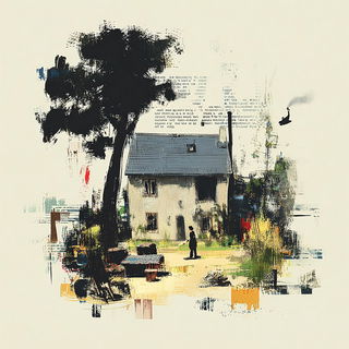 Asphalt Palimpsest style, Midjourney V7: retro fairy-tale illustration
