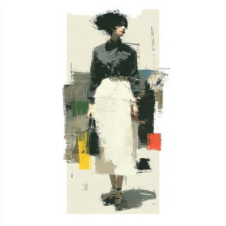 Asphalt Palimpsest style, Midjourney V7: haute-couture fashion outfit