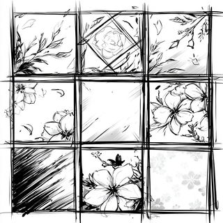 Tailored Gesture Drawing style, Midjourney V7: creative pattern composition