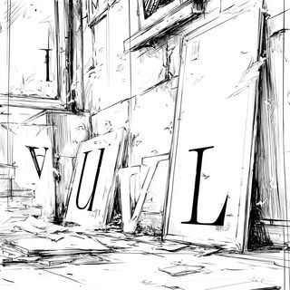 Tailored Gesture Drawing style, Midjourney V7: typographic composition with large letters