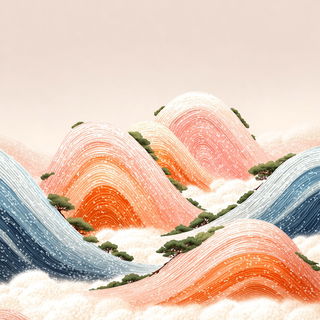 Sakuramarine style, Midjourney V7: abstract 3D render