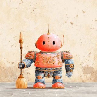 Sakuramarine style, Midjourney V7: concept art character design of retropunk steam knight