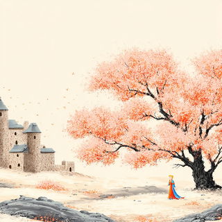 Sakuramarine style, Midjourney V7: retro fairy-tale illustration