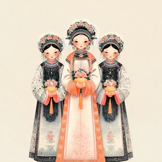 Sakuramarine style, Midjourney V7: traditional folk art