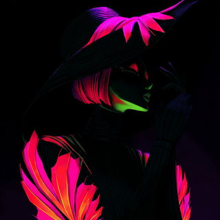 Phthalocyanine Spectralism style, Midjourney V7: haute-couture fashion outfit