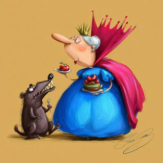 Caricrest style, Midjourney V7: retro fairy-tale illustration