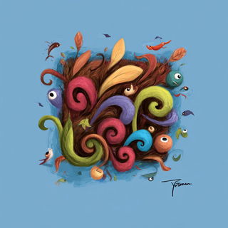 Caricrest style, Midjourney V7: creative pattern composition