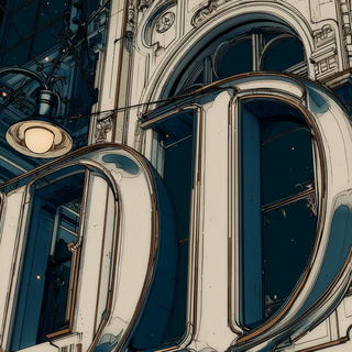 Rust Vein Courtship style, Midjourney V7: typographic composition with large letters