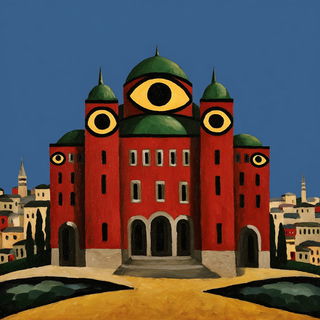 Nautical Gnomon style, Midjourney V7: bold minimalist logo design for Istanbul city municipal services
