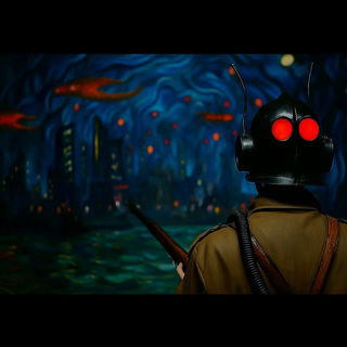 Nautical Gnomon style, Midjourney V7: cinematic shot from sci-fi movie