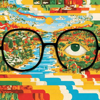 Hortivista style, Midjourney V7: editorial illustration for popular scientific magazine cover