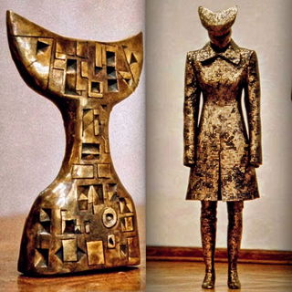 Patina Slipforms style, Midjourney V7: haute-couture fashion outfit