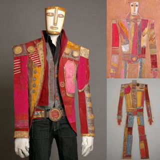 Celstitch style, Midjourney V7: concept art character design of retropunk steam knight