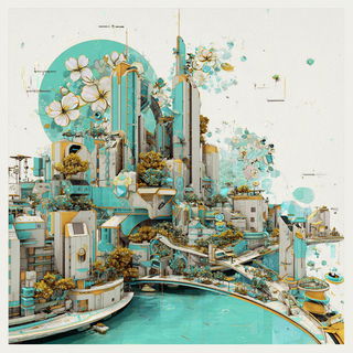 Goldwing Citadel style, Midjourney V7: megacity with futuristic bioarchitecture