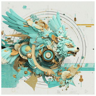 Goldwing Citadel style, Midjourney V7: creative pattern composition