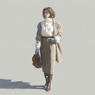 Cloudscar Canticle style, Midjourney V7: haute-couture fashion outfit