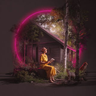 Chromatic Thresholds style, Midjourney V7: retro fairy-tale illustration