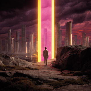 Chromatic Thresholds style, Midjourney V7: cinematic shot from sci-fi movie