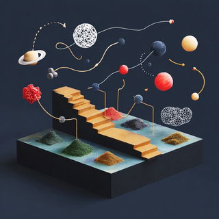 Ruinfresco style, Midjourney V7: abstract 3D render