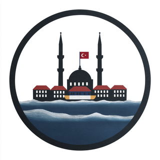 Ruinfresco style, Midjourney V7: bold minimalist logo design for Istanbul city municipal services
