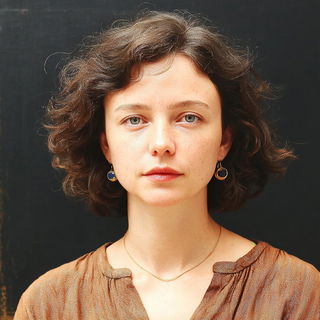 Ruinfresco style, Midjourney V7: photographic portrait of female protagonist