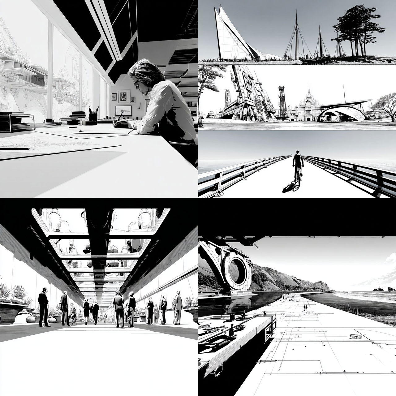 Satellite Jacquard style, Midjourney V7, render 1 of 4