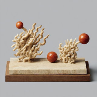Kilnweather style, Midjourney V7: abstract 3D render