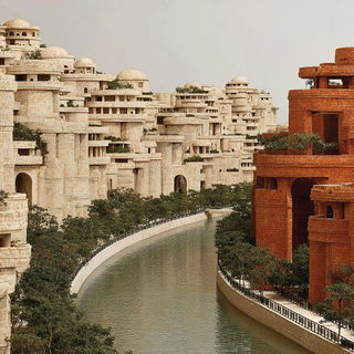 Kilnweather style, Midjourney V7: megacity with futuristic bioarchitecture