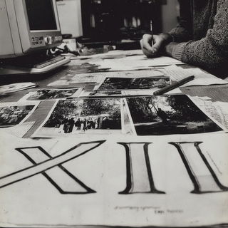Gutteratlas style, Midjourney V7: typographic composition with large letters