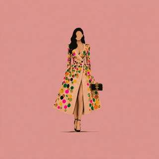 Vanbloom style, Midjourney V7: haute-couture fashion outfit
