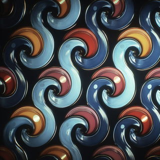 Neocelestism style, Midjourney V7: creative pattern composition