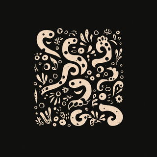 Folklign style, Midjourney V7: creative pattern composition